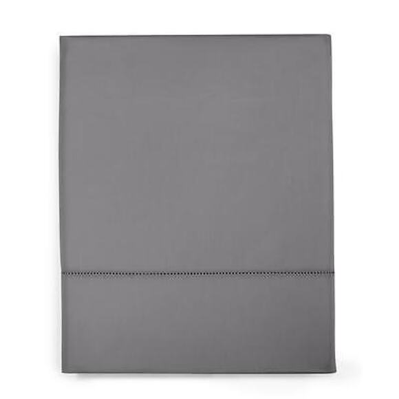 Charter Club Gray Damask Solid 550 Thread Count 100% Cotton Twin Flat Sheet - Picture 1 of 5
